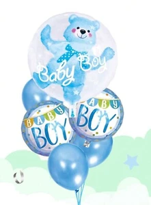 BABY BOY Baby Shower BALLOONS 6Pc Set! It's a BOY! NEW! - Picture 1 of 2