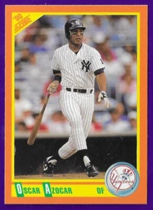 OSCAR AZOCAR NEW YORK YANKEES #71T - PUNTUACIÓN NEGOCIADA CASI NUEVA-COMO NUEVA 1990 - Imagen 1 de 2