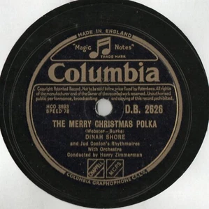 DINAH SHORE CHRISTMAS 78 - THE MERRY CHRISTMAS POLKA -  THE STAR OF BETHLEHEM EX - Picture 1 of 3