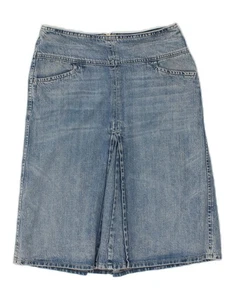 BENETTON Womens Denim Skirt IT 38 XS W28 Blue Cotton BL25 - Picture 1 of 4