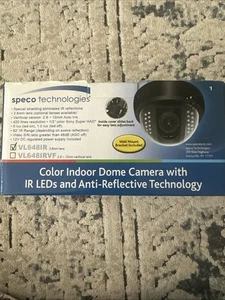 NOS (New Old Stock) SPECO Indoor IR Color Dome Camera w/3.6mm Lens  VL648IR - Picture 1 of 5