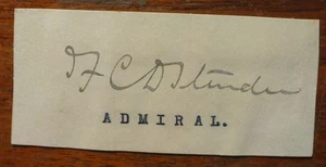 Admiral of The Fleet Sir F.C.D. Sturdee (1859-1925) Autograph ~ Cut Signature - Picture 1 of 2