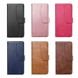Flip Strap Leather Wallet Phone Case for iPhone 17 16 15 14 11 12 13 Pro Max 7 8 - Picture 1 of 23