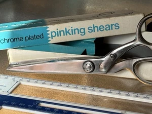 Winfield 9” CHROME PLATED DRESSMAKERS PINKING SHEARS TOP QUALITY JAPANESE MADE - Picture 1 of 13
