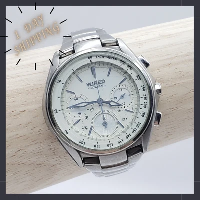 SEIKO WIRED 7T11-0AB0 Chronograph Quartz Watch Men’s Titanium Vintage W16 - Image 1 of 4