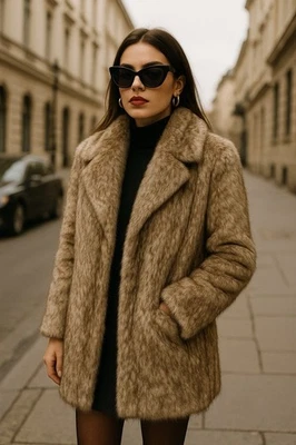 Abrigo De Colección Tissavel Francia Imitación Piel Mujer M/L Felpa Invierno Mob Esposa Dinero Antiguo Y2K Foto 1 de 4