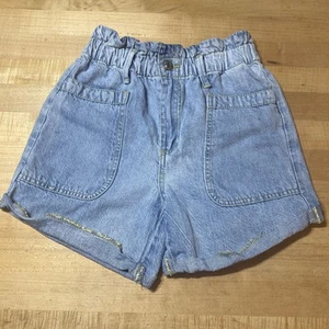Girls Jessica Simpson Jean Shorts With Snap And Zipper Elastic Waist Size 10/12 - Picture 1 of 5