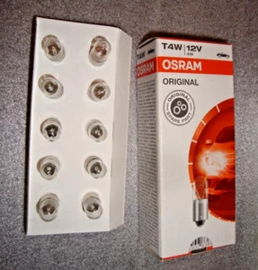 Osram "Original" 12 Volt 4 WATT T4W, BA9s 3893 525.068 BOX of 10(TEN) - Picture 1 of 6