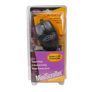 Belkin MiniScroller Optical Mouse Compact Design (New) For Small Hands - Picture 1 of 5
