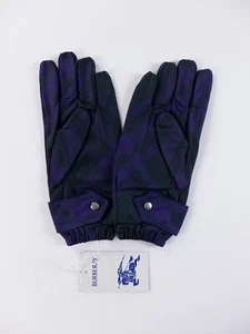 BURBERRY púrpura y verde cuadros cachemir forrado nylon guantes auténticos Daniel Lee - Imagen 1 de 5