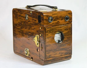 BOX CAMERA ANTIQUE KODAK QUICK FOCUS NO 3B MODEL A 110-15yrs CUSTOM CAMPHOR WOOD - Picture 1 of 12
