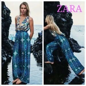 NWT ZARA SS21 FLORAL PRINT BELTED JUMPSUIT 8637/323