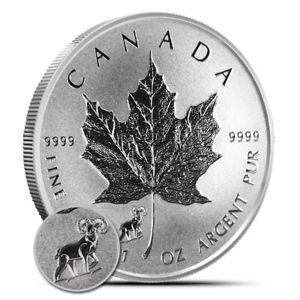 (1) 2015 Canada $5 1oz 9999 Silver Maple Leaf Lunar *SHEEP PRIVY* Rev Proof Coin