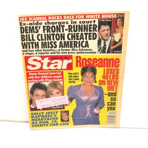 Star Tabloid Jan. 28 1992 Roseanne Donny Osmond Bill Clinton Candidate Liz Ward - Picture 1 of 6