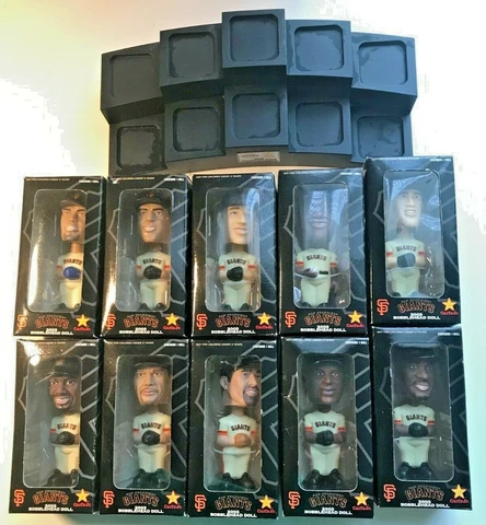 San Fransisco Giants 2003 Bobbleheads Complete Collection With Stand: Carls Jr Cover