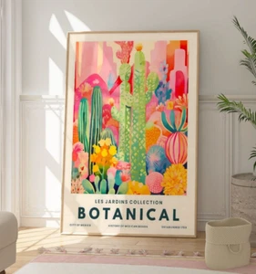 Original Mexican Cactus Print, Gallery Home Wall Art Decor, Botanical Art Poster - Picture 1 of 6