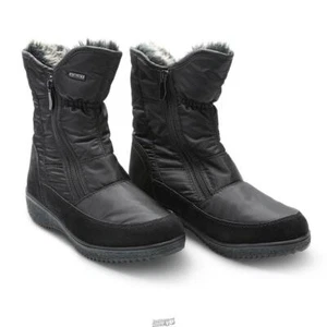 Hammacher Alexus Lady's Dual Zipper Easy On/Off Boots Blk Size 9 - Picture 1 of 2