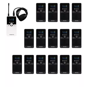 Retekess TT116 UHF Sistema Guida Turistica Microfono Trasmettitore 15 Ricevitore Museo - Foto 1 di 14