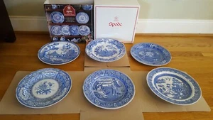 NIB! Vintage Spode "Blue Room Collection" Georgian Design Set of Six 10” Plates - Picture 1 of 12