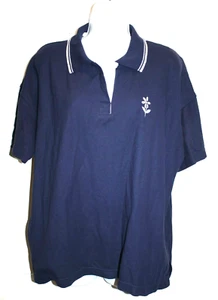 Bold Spirit Womens Navy Blue Short Sleeve Collared Shirt Top XL 18-20 NEW NWT - Picture 1 of 2