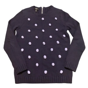 Talbots Sweater Women’s Navy Blue SP Long Sleeves Yarn Bobbles - Picture 1 of 8