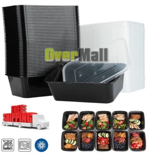 50pcs Lunch Box Meal Prep Containers Food Containers with Lids Microwavable - Picture 1 of 12