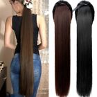 Super Long Straight Wavy Synthetic Ponytail Hairpiece for Women Clip in Hair 32"