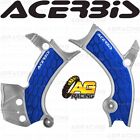 Acerbis X-Grip Frame Protector Guards Silver Blue For Yamaha WR 450F YZ 250F 201