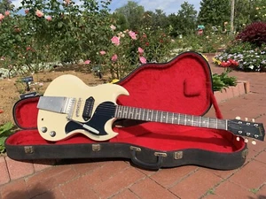 Vintage Gibson 1963 SG Junior Polaris White with Case USA Jr Long Vibrola - Picture 1 of 21
