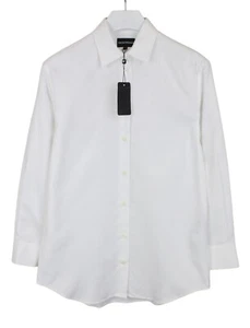 EMPORIO ARMANI Camicia Donna EU 40 Collo A Camicia Bianco Button Up - Foto 1 di 8