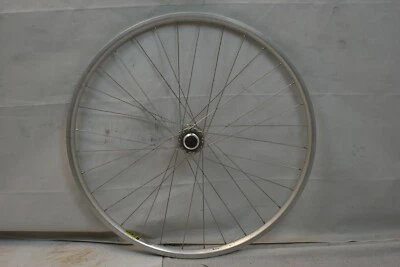 High Flange Disc 700c Front Road Wheel & Hub Silver OLW100 32S 13mm AV - Image 1 of 4