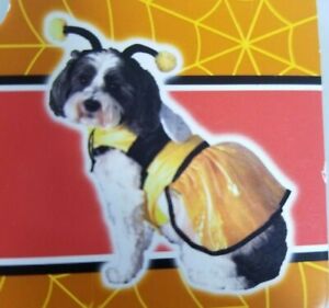 Bumble Bee Pet Dog Costume XS, S, M Antenna Hat Dress Halloween Spooky Village