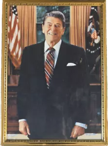 Ronald Regan Weißes Haus Resolute Schreibtisch Bibliothek Widmung Zitat gerahmtes Foto - Bild 1 von 2