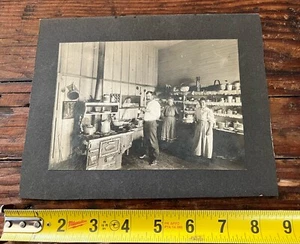 1890’s Cabinet Card Photograph Kitchen & Crew of Miami Texas Hotel - Picture 1 of 5
