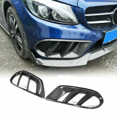 Carbon Fiber Car Fog Air Vent Cover Trims for Mercedes Benz W205 C200 C300 C43 - Image 1 of 4