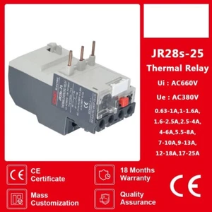 Relé Térmico Compensación de Temperatura Ajustable 50/60Hz 1.6A 2.5A 4A 6A 8A-25A - Imagen 1 de 13