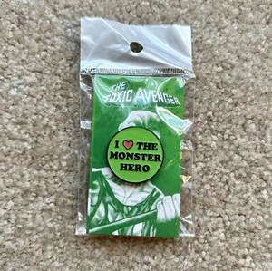 Trick or Treat Studios TOXIC AVENGER I Love the Monster Hero Enamel Pin Troma - Picture 1 of 2