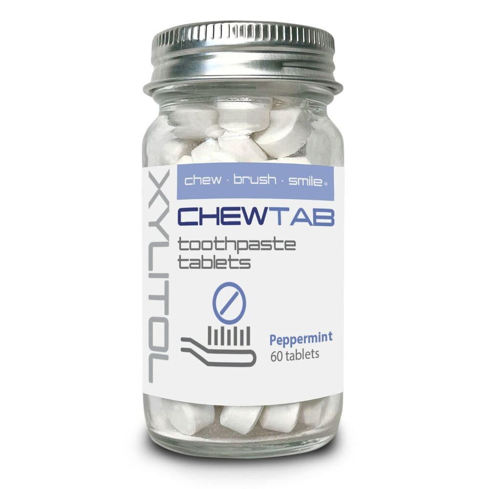 Toothpaste Tablets, Chewtab Peppermint 60 count