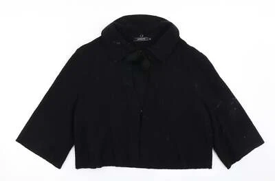 Passport Damenpullover schwarz Kragen Acryl Cardigan Größe 10 - Bild 1 von 4