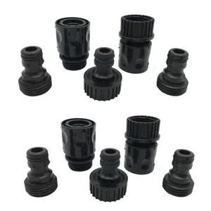 Plastic Garden Hose Connector Set Male And Female Quick Release Connect Kit Wate - Picture 1 of 4