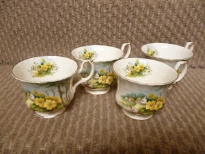 4 X ROYAL ALBERT COUNTRY SCENES PRIMROSE HILL CUPS - Picture 1 of 4