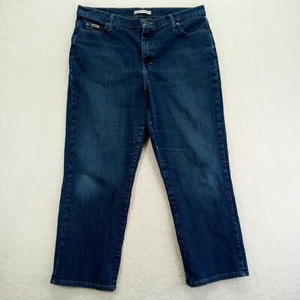 Lee Jeans Womens 16 Petite Relaxed Fit Stretch Denim Cotton Blend Dark 36 - Picture 1 of 12
