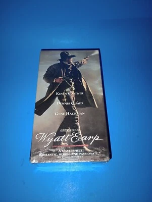Wyatt Earp VHS Tape Sealed W/ Watermark Warner Bros 1994 Costner Quaid Hackman - Image 1 of 4