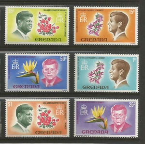 1968 Grenada Stamps ~ 50th Anniversary Birth of President Kennedy ~ MVLH - Picture 1 of 7