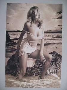 BEAUTIFUL KIRSTEN ON ROCK,PHOTO BY JEFF KAINE, AUTHENTIC 1999 POSTER - Picture 1 of 7