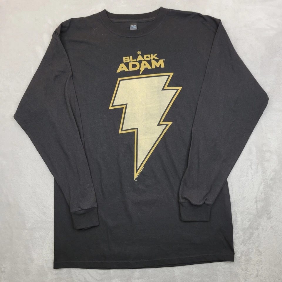 Vintage Black Adam Shirt Men Large DC Comics Books The Rock Lightning Bolt Adult - Image 1 of 4