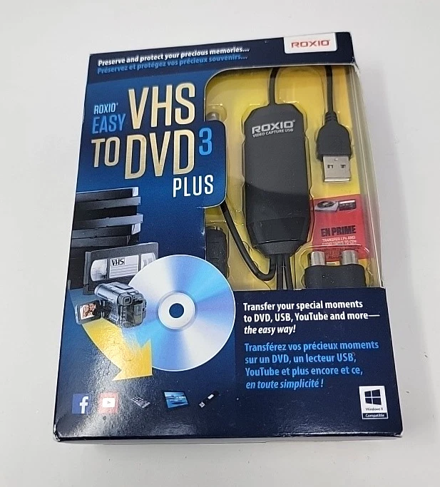 Roxio Easy VHS to DVD 3 Plus Converter Transfer Old Home Videos 251000 Sealed - Image 1 of 4