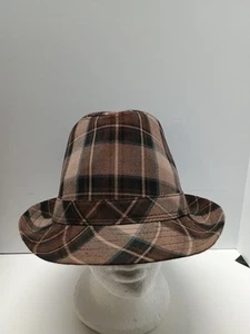 Vintage karierter Herren Fedora Hut S/M Wolle London Fog. - Bild 1 von 11
