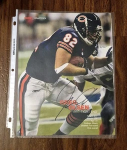 GREG OLSEN signed autographed CHICAGO BEARS 8X10 PHOTO MAGAZINE PAGE FOX SPORTS - Picture 1 of 1