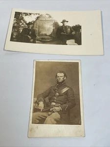 Named Beach US Civil War CDV Photo Union Army Soldier Northfield NJ Lot x2 - Picture 1 of 22
